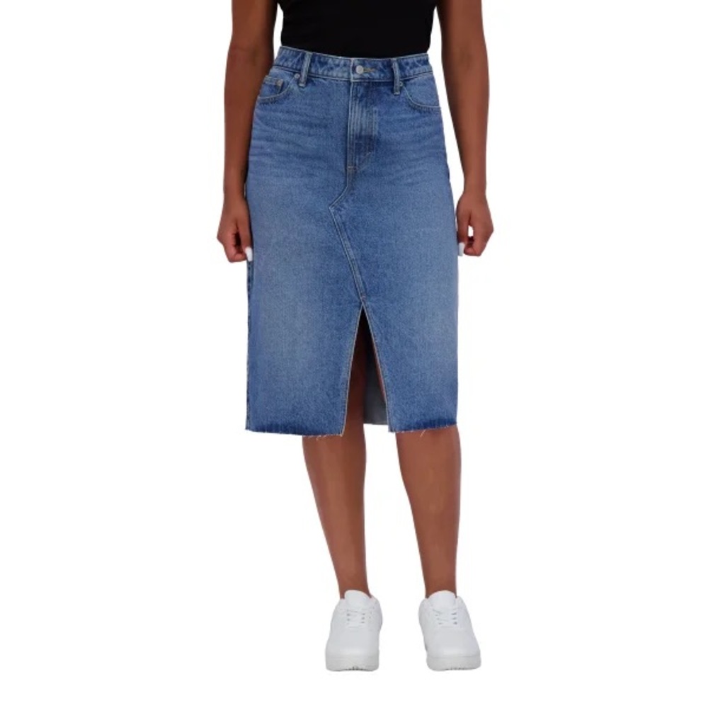 LUCKY BRAND Women's Denim Blue Midi Skirt